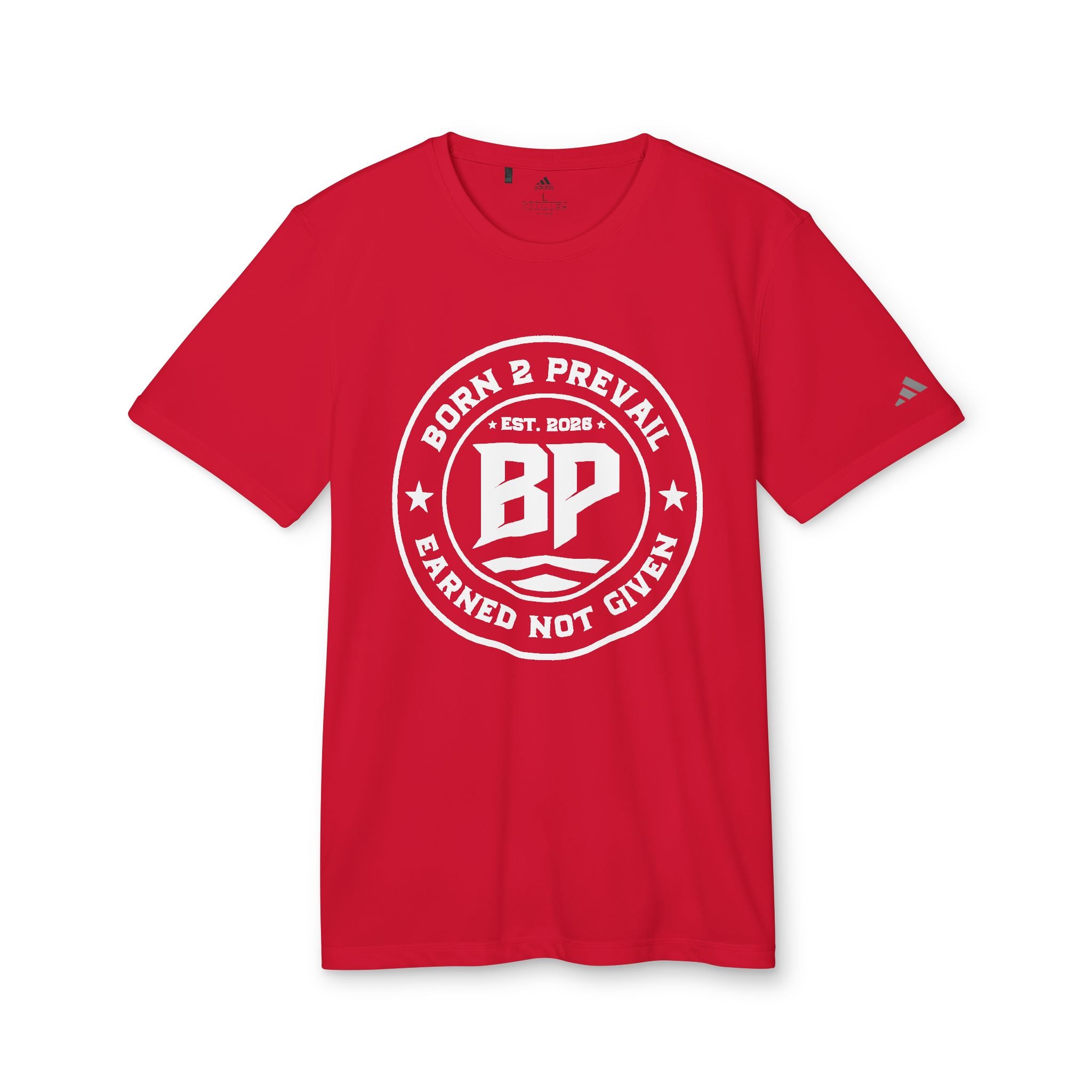 BP Seal Graphic T-Shirt — Casual Athletic Tee with "BP" Stamp