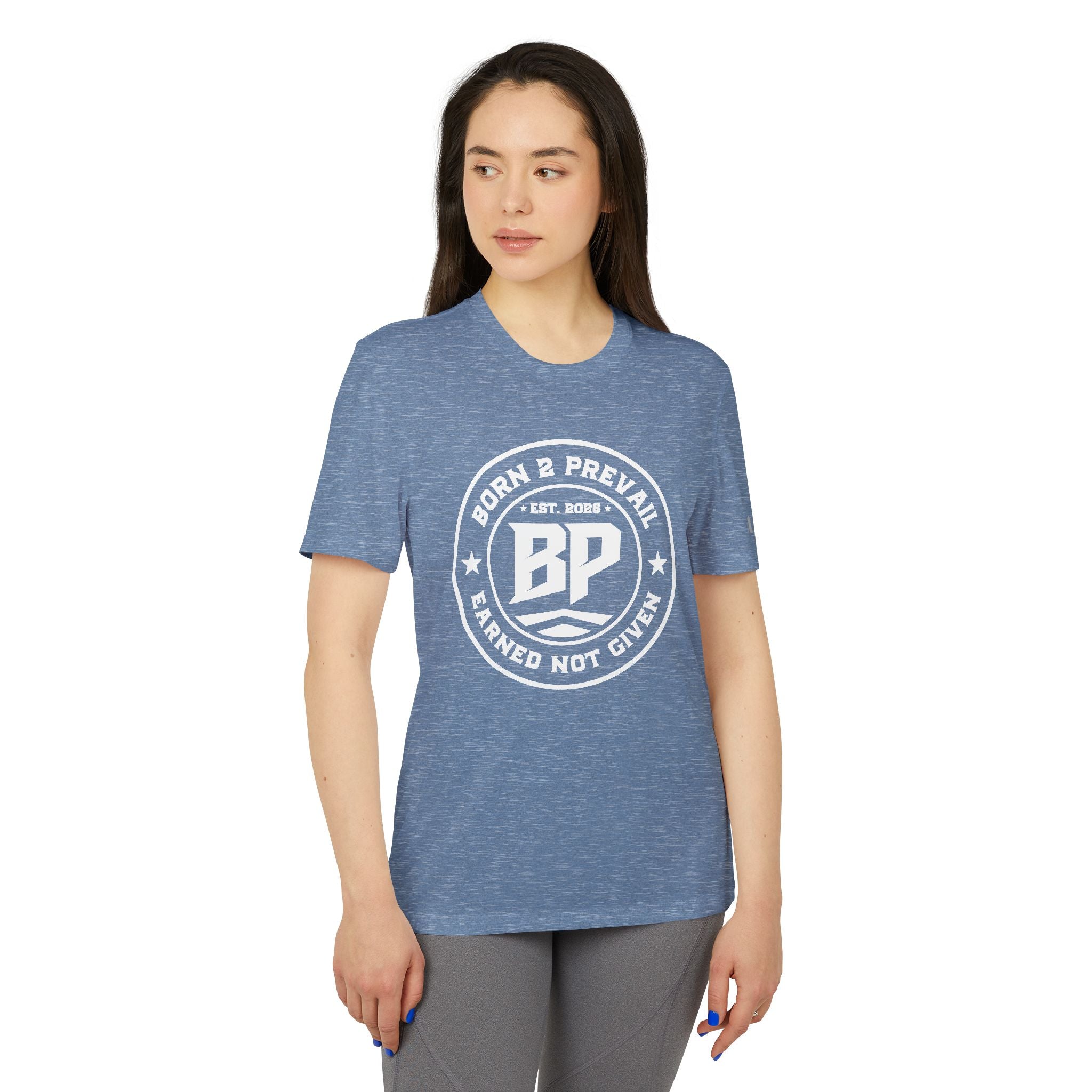 BP Seal Graphic T-Shirt — Casual Athletic Tee with "BP" Stamp