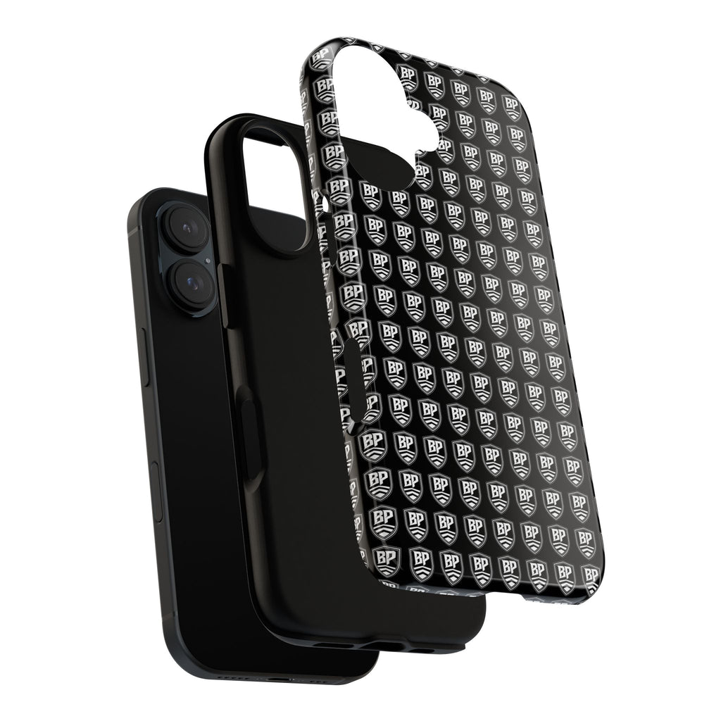 Phone Case — Black Shield Pattern Tough Protective Case
