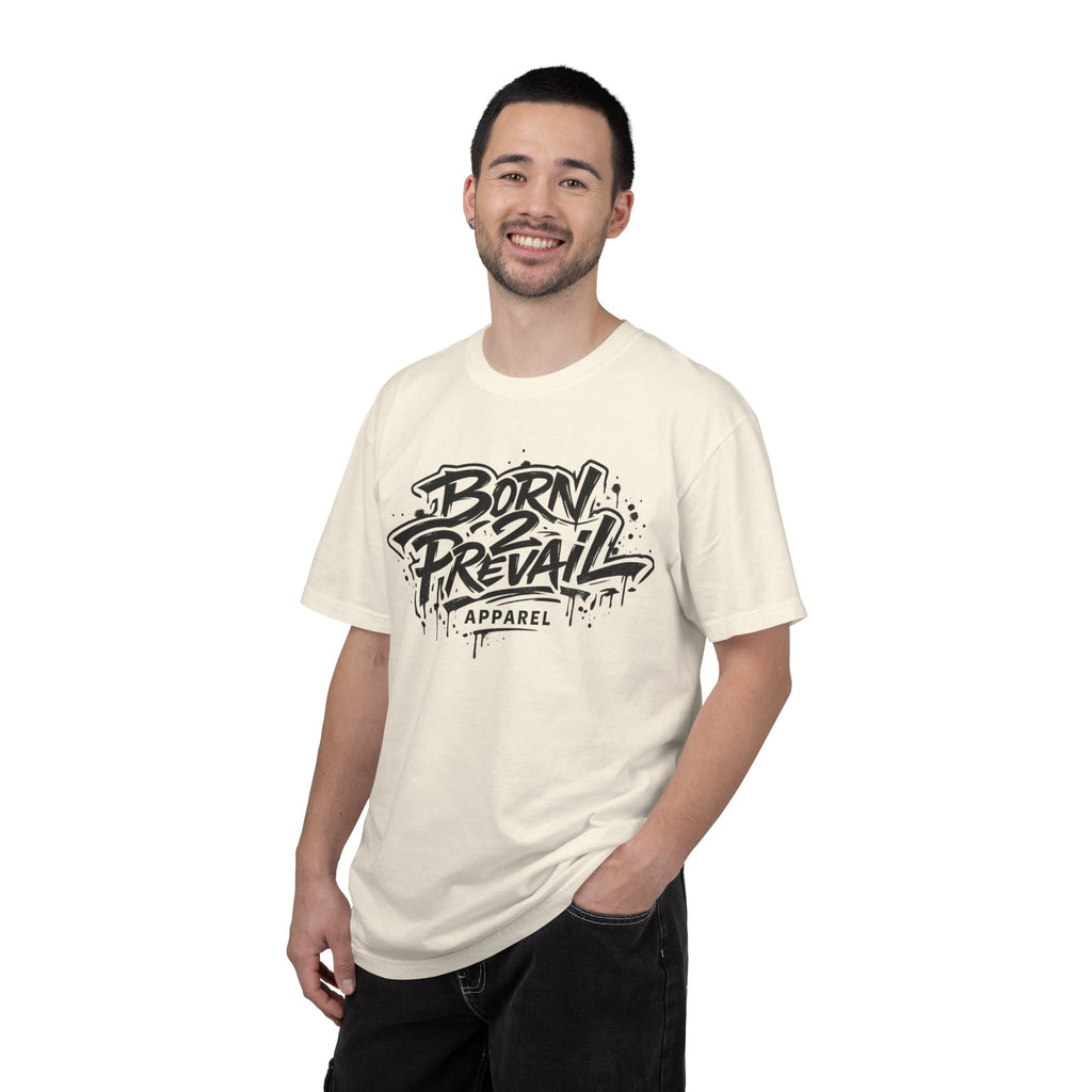 Born to Prevail Graphic Tee — Streetwear Motivational White T‑Shirt