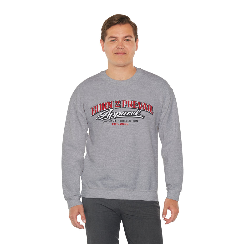 Born 2 Prevail Crewneck Sweatshirt — Vintage Athletic Logo