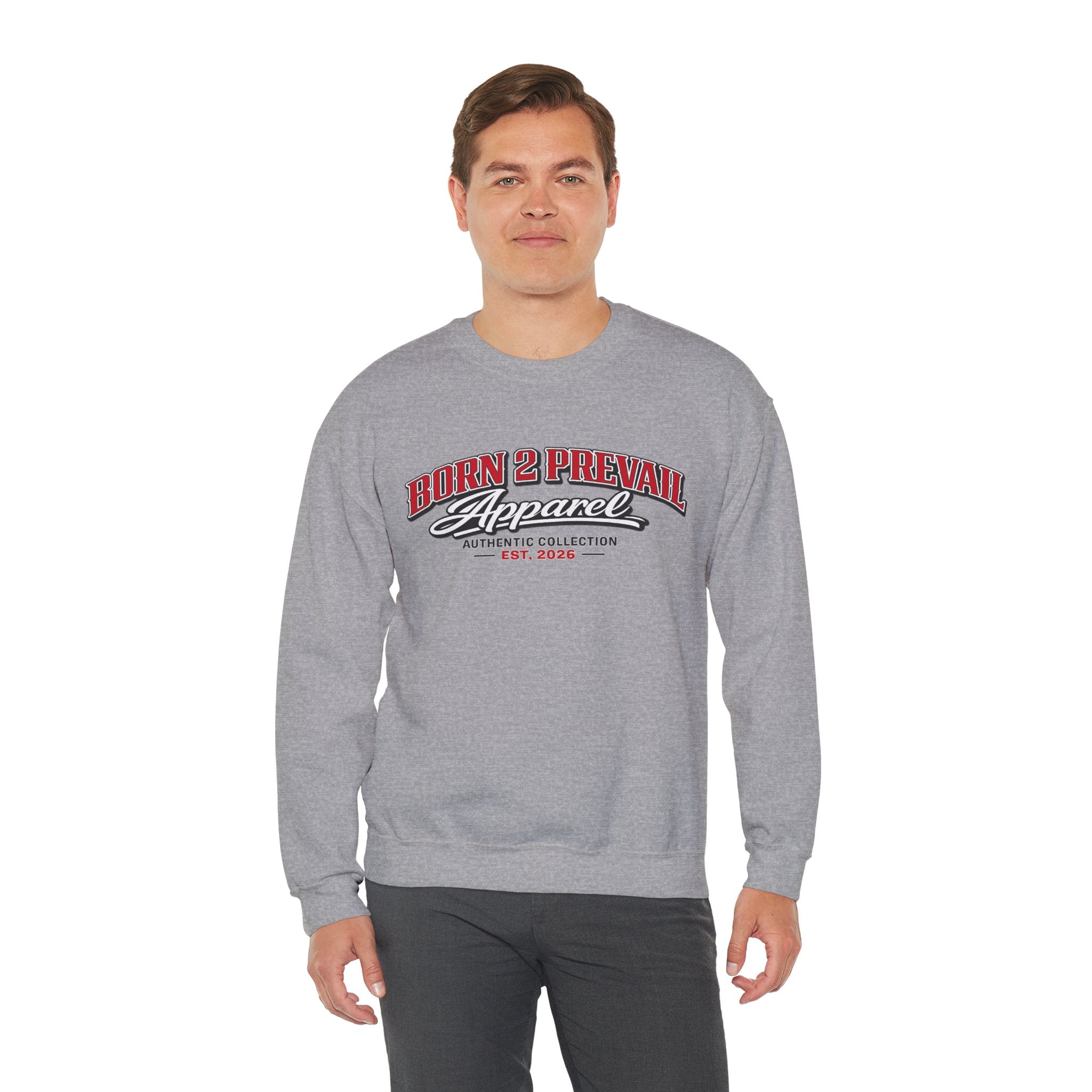 Born 2 Prevail Crewneck Sweatshirt — Vintage Athletic Logo