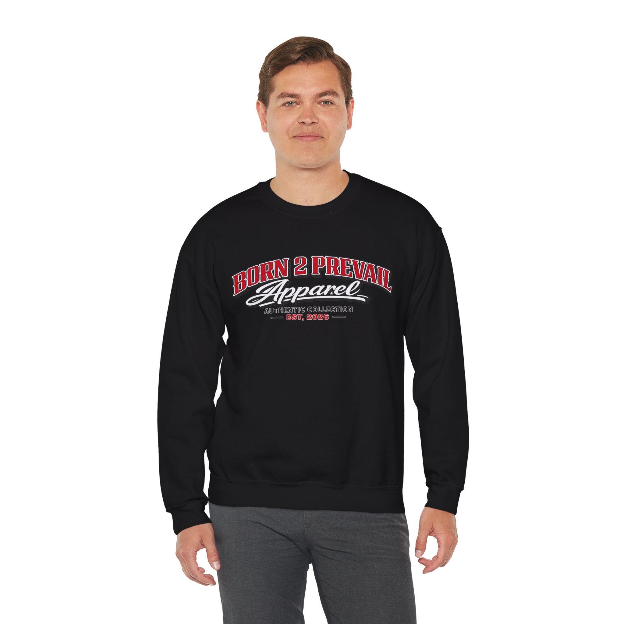 Born 2 Prevail Crewneck Sweatshirt — Vintage Athletic Logo