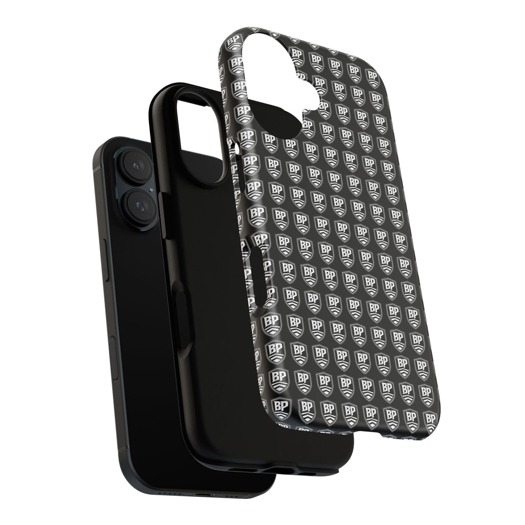 Phone Case — Black Shield Pattern Tough Protective Case