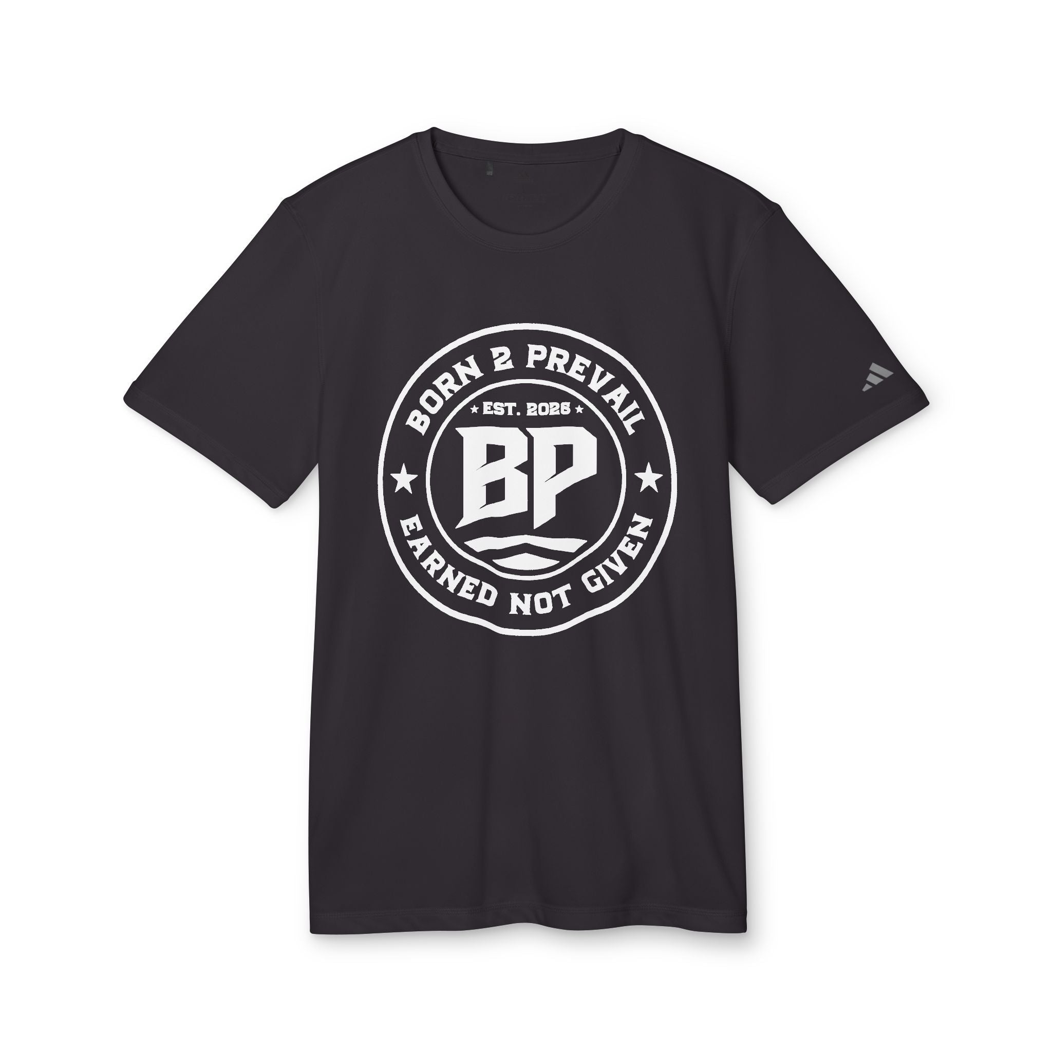 BP Seal Graphic T-Shirt — Casual Athletic Tee with "BP" Stamp